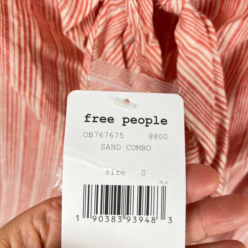 FREE PEOPLE Womens Top Hello There Relaxed Stylish Red‎ Size S OB767675